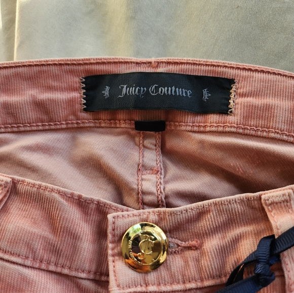NWT Juicy Couture Women's Worn Skinny Pink Corduroy Pants Size 27 (US 4) - Picture 8 of 9